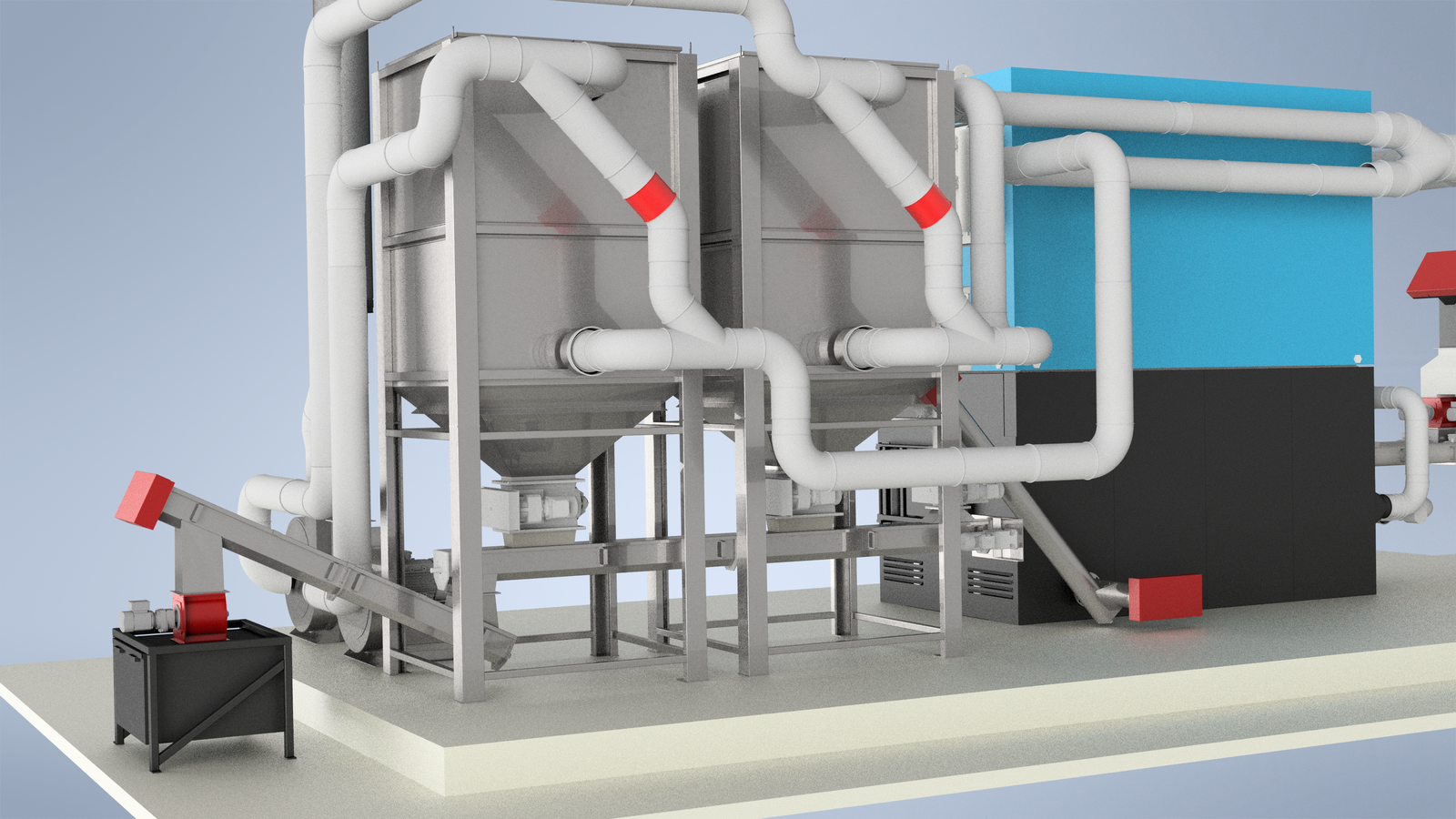 M20 Biomass Boiler — Ranheat M-range biomass boiler installation