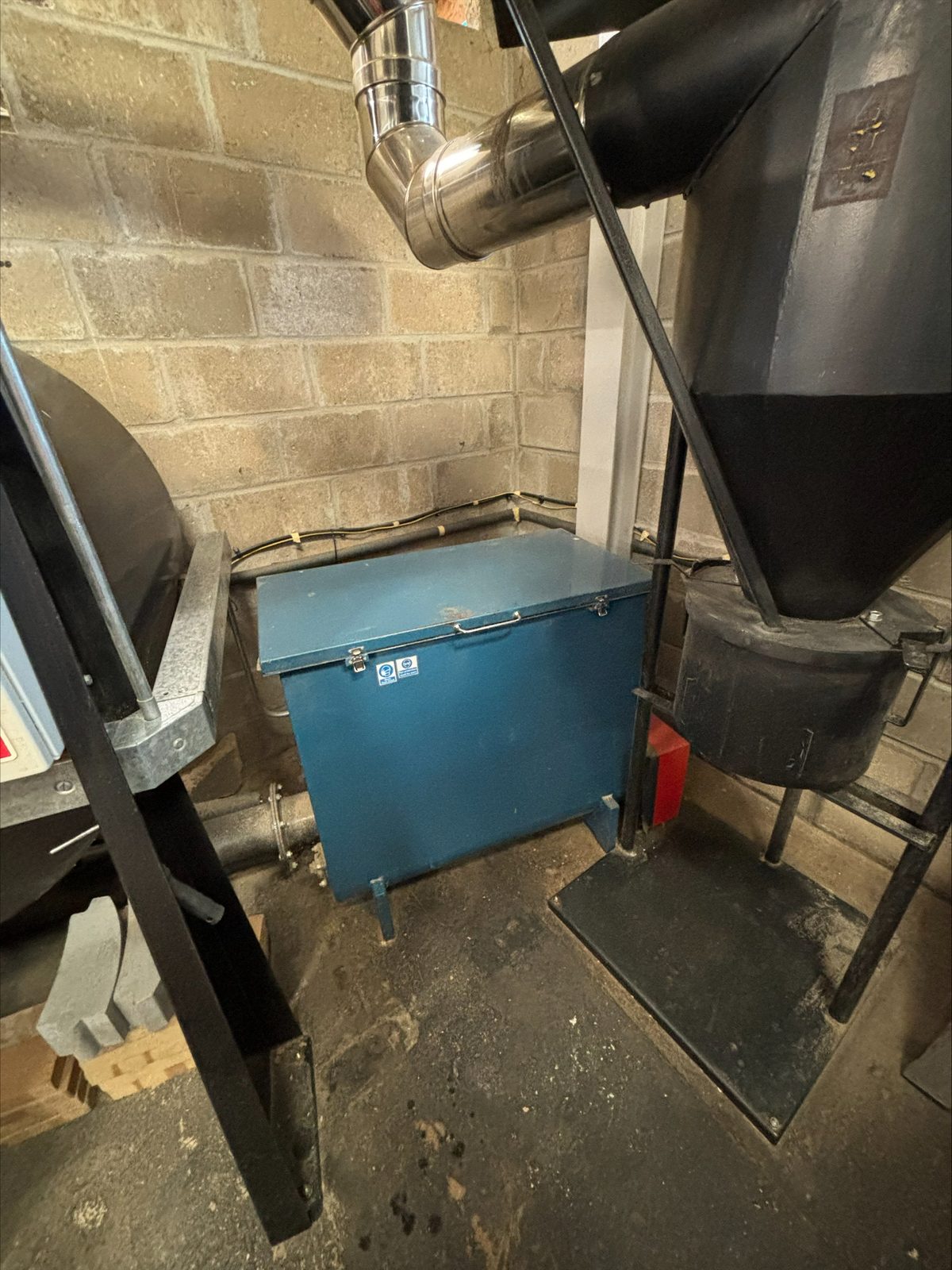 The bag loader fuel-handling system on a Ranheat WA 150 warm air heater that has been in service for around 17 years