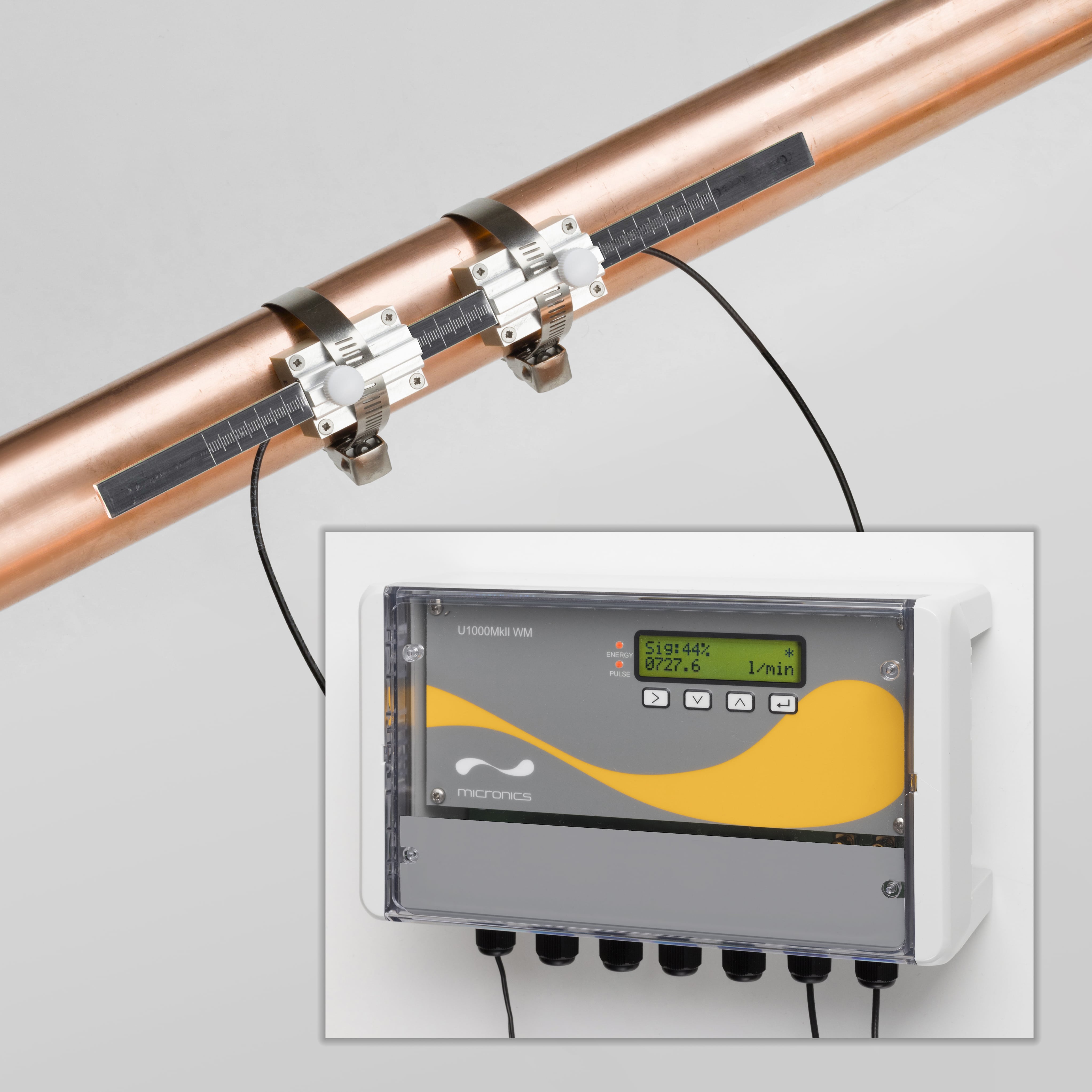 Ranheat Monitor Clamp-On Flow Meter (Wall-Mount)